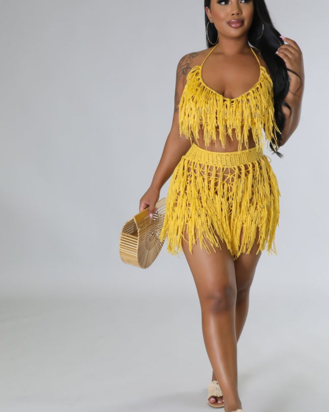 Romper Shorts Set (Yellow)