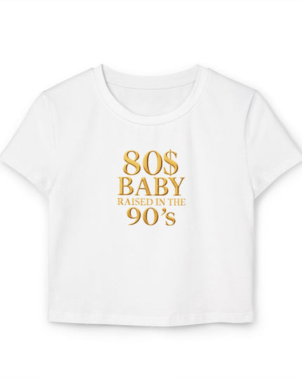 80s Baby Tee Gold