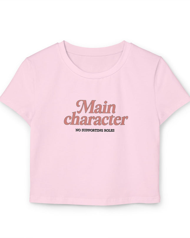 Main Character crop tee | Crop T-Shirt, retro script graphic