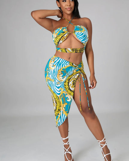 Island Blues Skirt Set