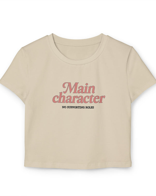 Main Character crop tee | Crop T-Shirt, retro script graphic