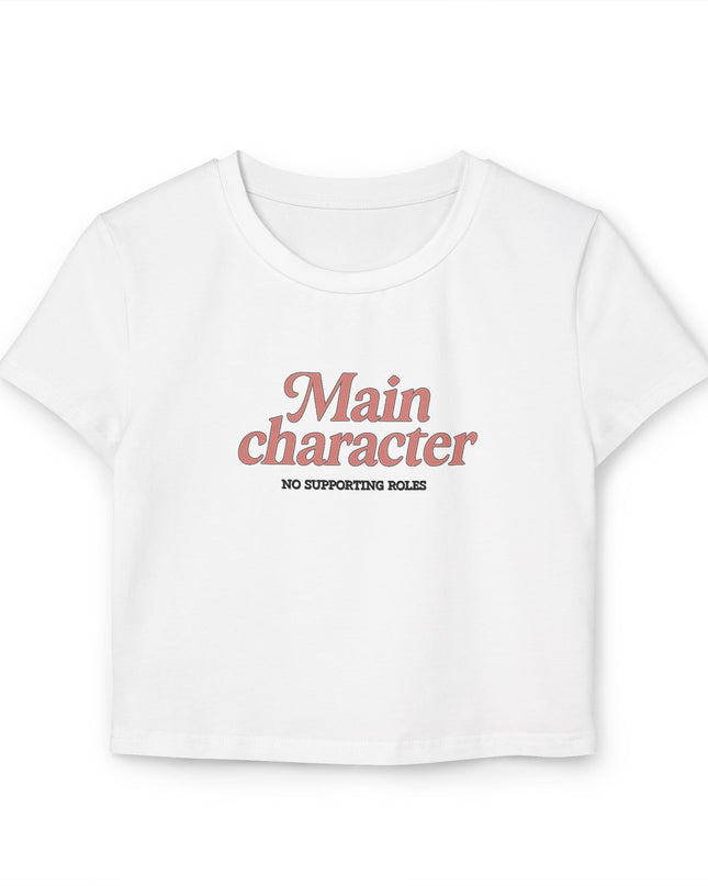 Main Character crop tee | Crop T-Shirt, retro script graphic