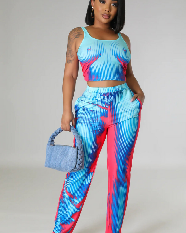 Illusions Pant Set (Blue)