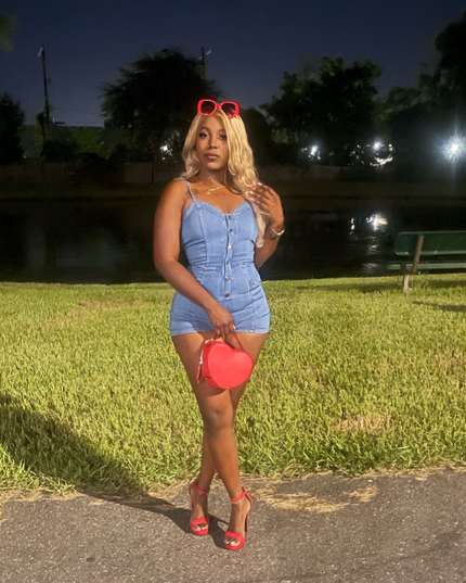 Cheeky Denim Romper