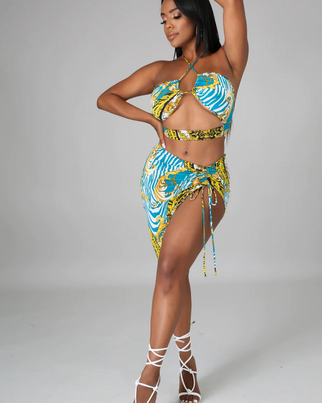 Island Blues Skirt Set