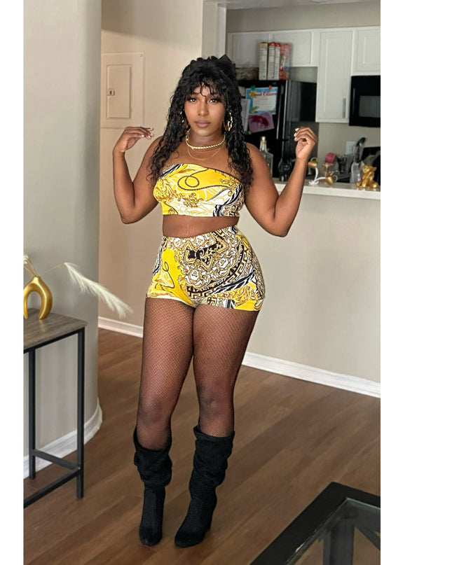 3 piece Golden hour short set