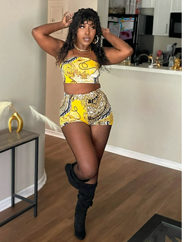 3 piece Golden hour short set