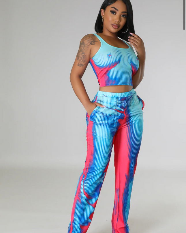 Illusions Pant Set (Blue)