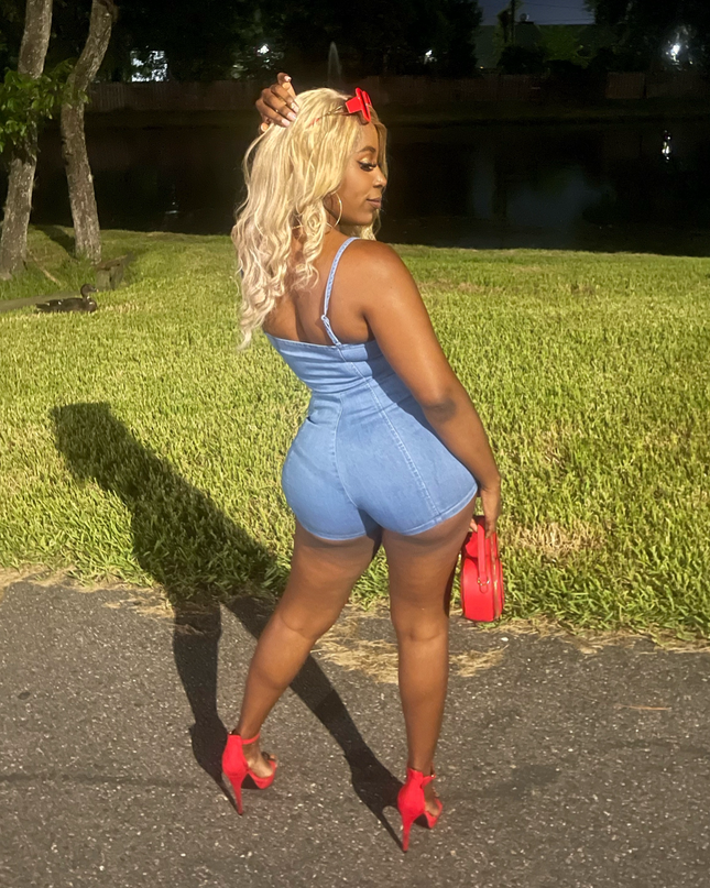 Cheeky Denim Romper