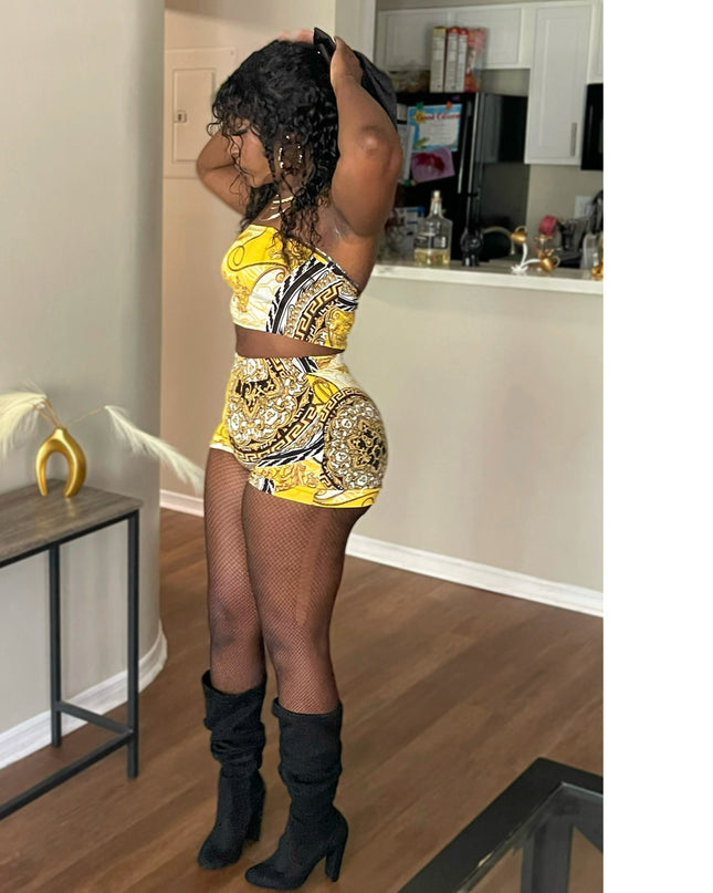 3 piece Golden hour short set