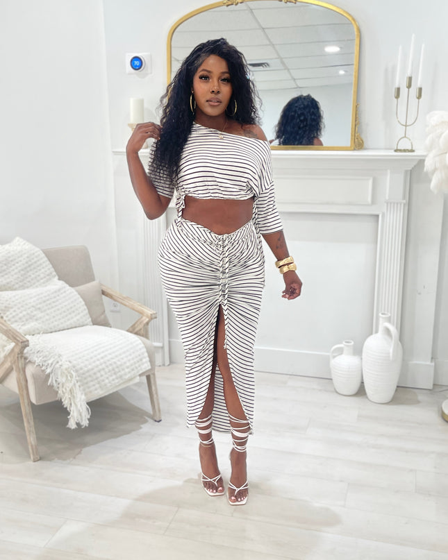 Draped Skirt Set