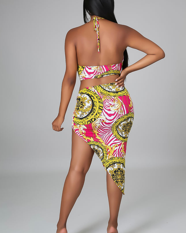 Santorini Sunset Skirt Set