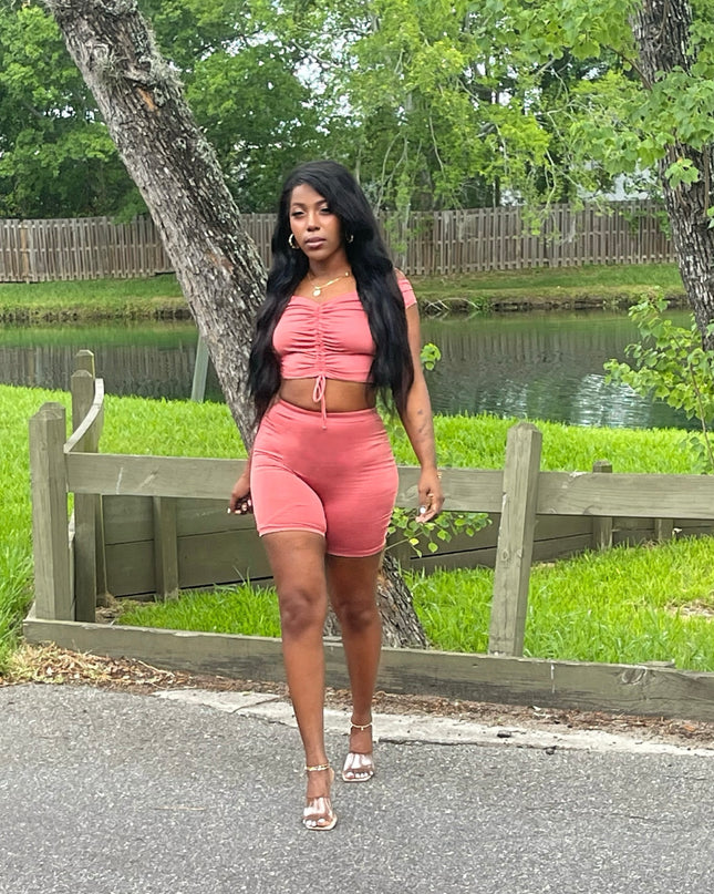 Feeling Peachy Shorts Set