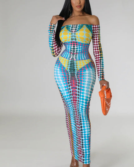 Vivid Illusion Bodycon Dress – barlore