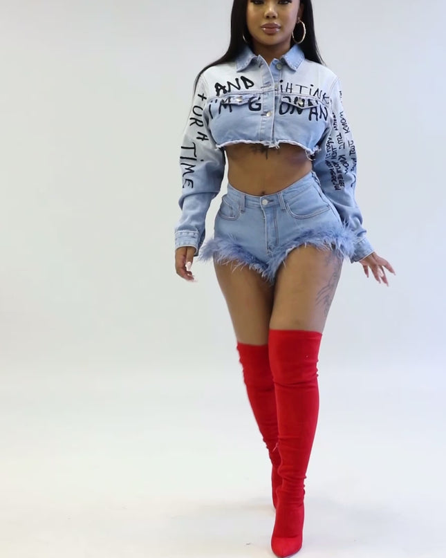 Graffiti Denim Jacket
