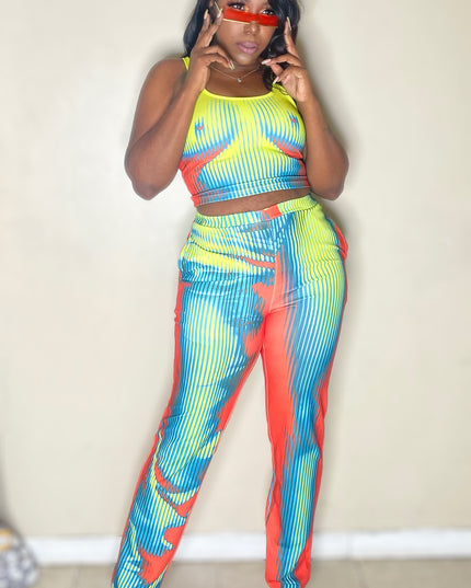 Illusions Pant Set (Red)