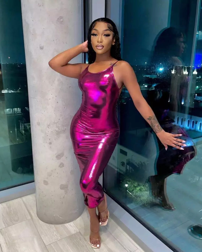 Rose Metallic Dress