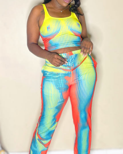 Illusions Pant Set (Red)