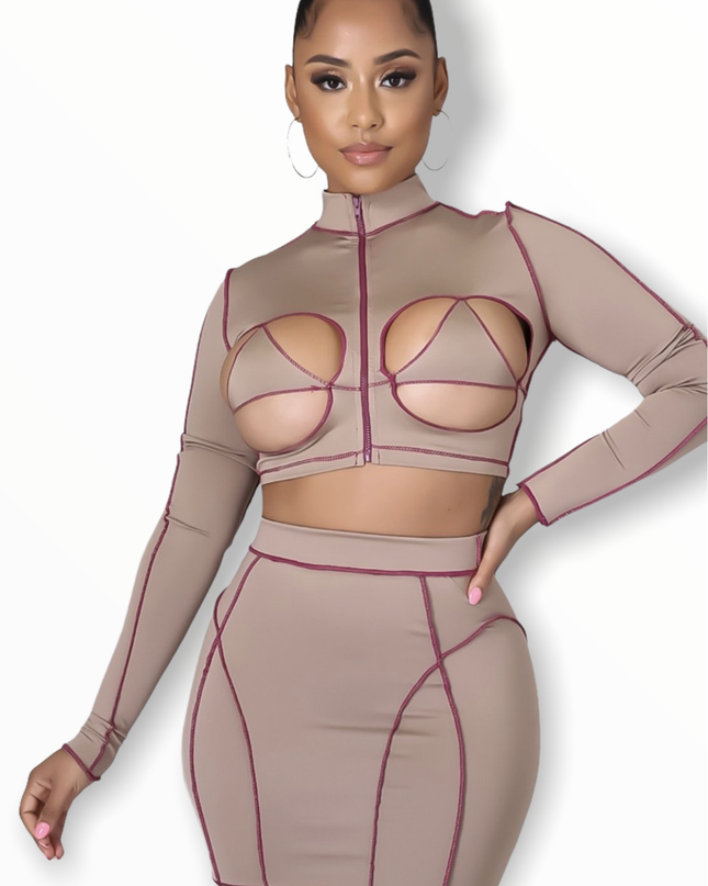 Peek-A-Boo Skirt Set