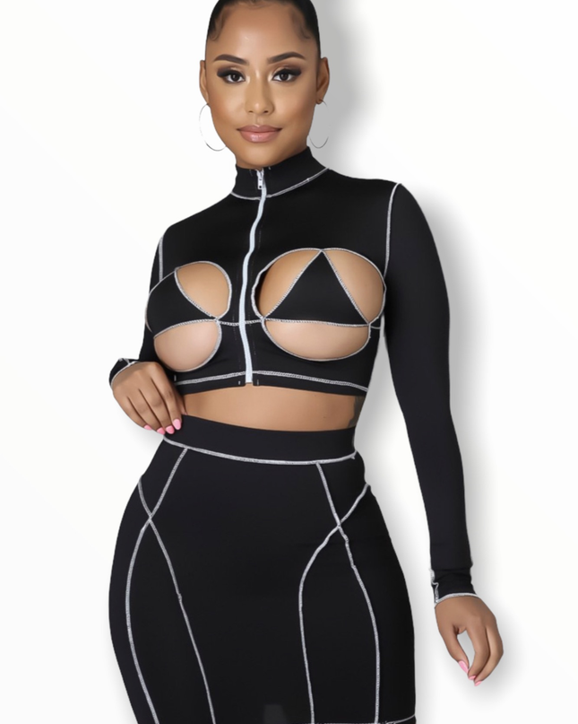 Peek-A-Boo Skirt Set