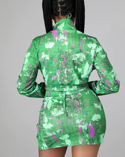 Jaded Skirt Set Green