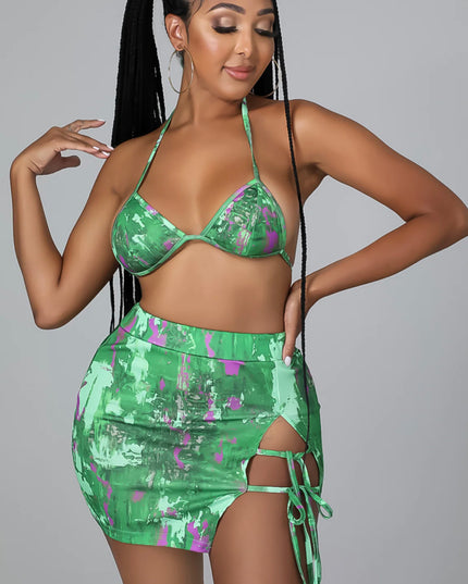 Jaded Skirt Set Green