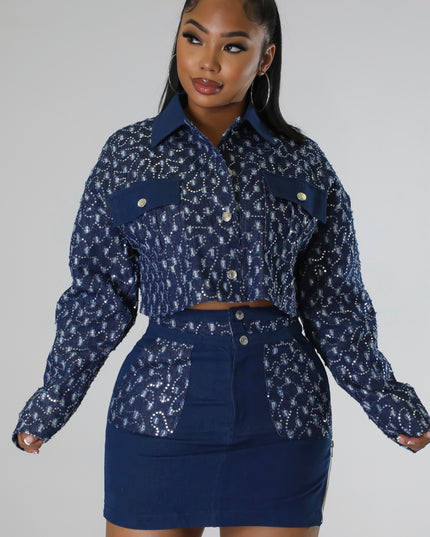 Valencia Denim Skirt Set